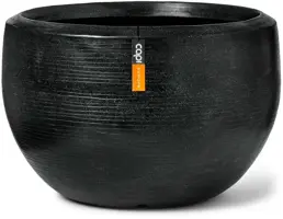Capi bloempot bol Arc Granite 88x60 cm zwart - afbeelding 1