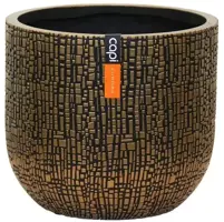 Capi bloempot Bol Skin 17x15 cm Zwart Goud kopen?