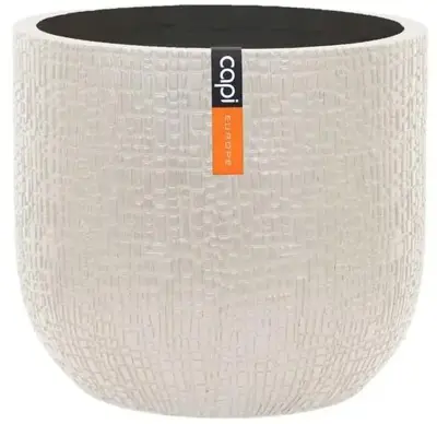 Capi bloempot Bol Skin 24x21 cm Beige