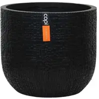 Capi bloempot Bol Skin 24x21 cm Zwart  - afbeelding 1