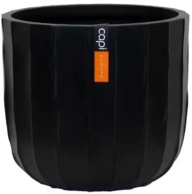 Capi bol craft kunststof bloempot 9x8 cm zwart