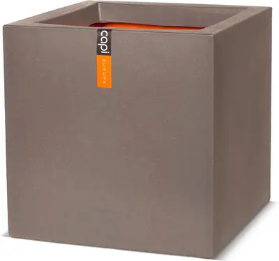Capi Europe Bloempot Smooth Taupe 50 x 50 x 50 cm - afbeelding 1