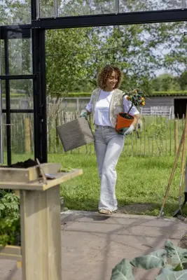 Capi Europe Pot vierkant Rib NL 40x40x40 warm taupe - afbeelding 2