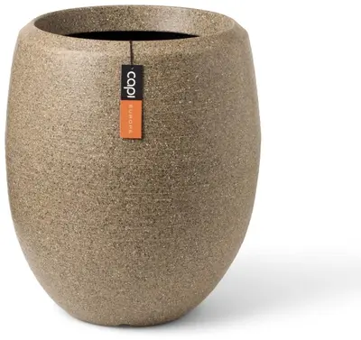 Capi Europe Vaas elegant deluxe Arc Granite 43x50 warm taupe - afbeelding 1