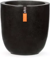 Capi lux terrazzo bol kunststof bloempot 65x63 cm zwart - afbeelding 1