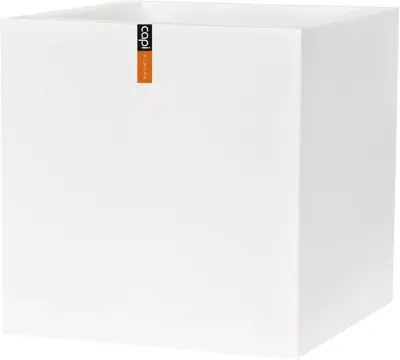 Capi lux terrazzo plantenbak 20x20x20 cm wit - afbeelding 1
