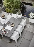 Capi lux terrazzo plantenbak 30x30x30 cm wit - afbeelding 3