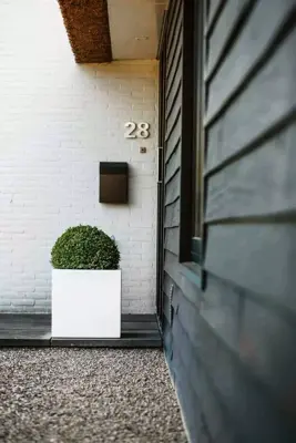 Capi lux terrazzo plantenbak 50x50x50 cm wit - afbeelding 3