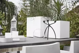 Capi lux terrazzo plantenbak 60x60x60 cm wit - afbeelding 2