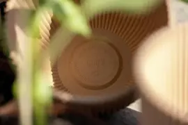 Capi 'made with' groove bol bloempot 21.5x20 cm metallisch koper - afbeelding 2