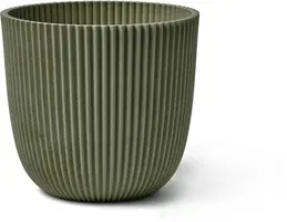 Capi 'made with' groove bol bloempot 28x27 cm grasgroen kopen?