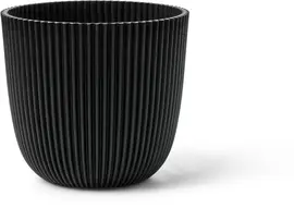 Capi 'made with' groove bol bloempot 28x27 cm zwart kopen?