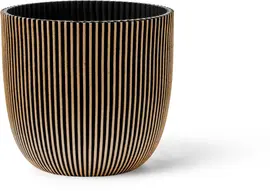 Capi 'made with' groove bol bloempot 29x27 cm zwart goud kopen?