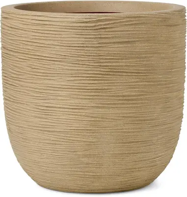 Capi nature bol rib nl  bloempot 43x41 cm beige - afbeelding 1