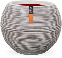 Capi nature bol rib nl kunststof vaas 40x32 cm ivoor - afbeelding 1