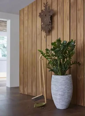 Capi nature elegant deluxe rib nl kunststof vaas 50x72 cm ivoor - afbeelding 2