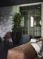 Capi nature elegant deluxe rib nl kunststof vaas 50x72 cm zwart - afbeelding 3