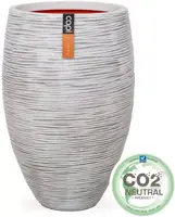 Capi nature elegant deluxe rib nl kunststof vaas 56x85 cm ivoor - afbeelding 2