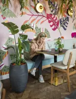 Capi nature elegant deluxe rib nl kunststof vaas 56x85 cm zwart - afbeelding 4