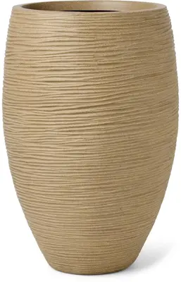 Capi nature elegant deluxe rib nl  vaas 50x72 cm beige - afbeelding 1