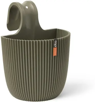 Capi nature groove bol balkonbak 21x28 cm groen - afbeelding 1