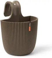 Capi nature groove bol balkonbak 21x28 cm taupe - afbeelding 1