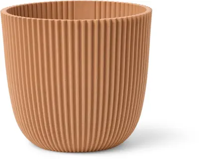 Capi nature groove bol bloempot 28x27 cm peachy fuzz