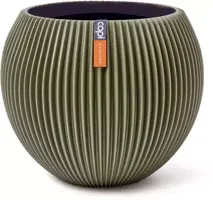Capi nature groove indoor bol bloempot 18x15 cm groen - afbeelding 1
