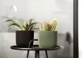 Capi nature groove indoor bol bloempot 24x21 cm zwart - afbeelding 3