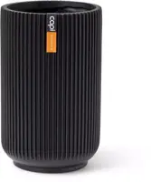 Capi nature groove indoor hoog vaas 17x27 cm zwart - afbeelding 1