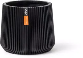 Capi nature groove indoor sandbag bloempot 20x17 cm zwart - afbeelding 1