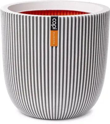 Capi nature groove nl bol bloempot 43x41 cm ivoor - afbeelding 1