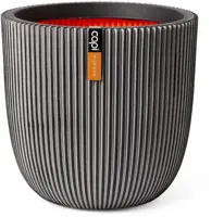 Capi nature groove nl bol bloempot 54x52 cm antraciet - afbeelding 1