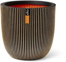 Capi nature groove nl bol bloempot 54x52 cm zwart, goud - afbeelding 1