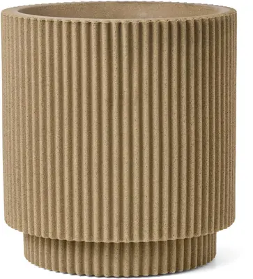 Capi nature groove nl cilinder vaas 44x46 cm beige