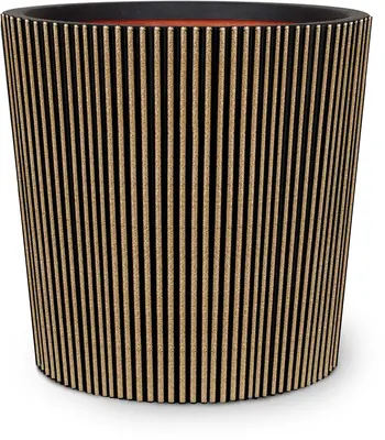 Capi nature groove nl conisch vaas 45x41 cm zwart goud