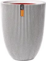 Capi nature groove nl elegant laag bloempot 46x58 cm ivoor - afbeelding 1