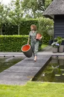 Capi nature groove nl elegant laag vaas 34x46 cm warme taupe - afbeelding 2