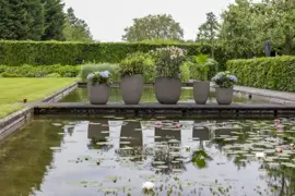 Capi nature groove nl elegant laag vaas 46x58 cm warme taupe - afbeelding 8