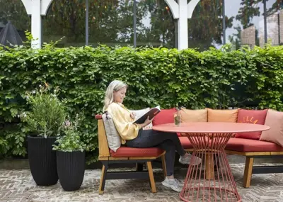 Capi nature groove nl elegant laag vaas 46x58 cm zwart - afbeelding 2