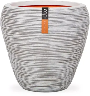 Capi nature rib nl bloempot tapered round 42x38 cm ivoor - afbeelding 1