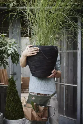 Capi nature rib nl bloempot tapered round 42x38 cm zwart - afbeelding 4