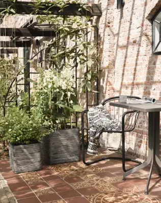 Capi nature rib nl kunststof plantenbak 30x30x30 cm antraciet - afbeelding 4