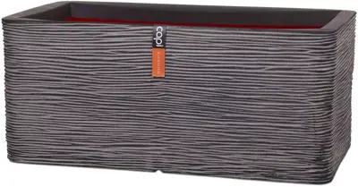 Capi nature rib nl kunststof plantenbak 73x39x32 cm antraciet - afbeelding 1