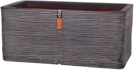 Capi nature rib nl kunststof plantenbak 73x39x32 cm antraciet - afbeelding 1