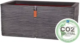 Capi nature rib nl kunststof plantenbak 73x39x32 cm antraciet - afbeelding 2