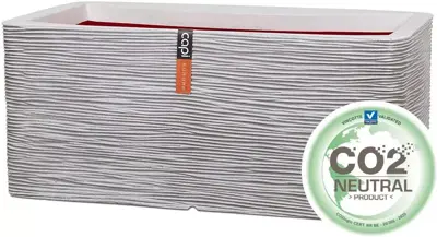 Capi nature rib nl kunststof plantenbak 73x39x32 cm ivoor - afbeelding 2