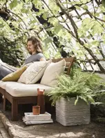 Capi nature rib nl plantenbak square 30x30x30 cm ivoor - afbeelding 3