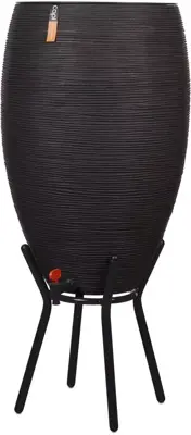 Capi nature rib regenton 56x123 cm zwart - afbeelding 1