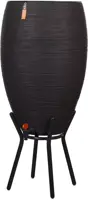 Capi nature rib regenton 56x123 cm zwart - afbeelding 1
